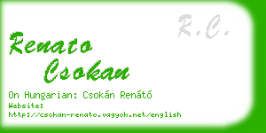 renato csokan business card
