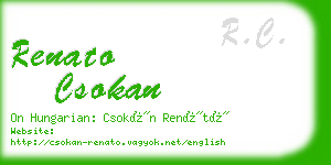 renato csokan business card